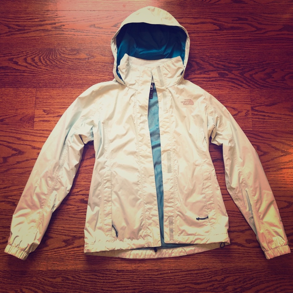 The North Face sizeXS light green rain coat